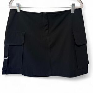 XOXO Cargo Pocket Black Utility Mini Skirt Juniors size 9/Fits like Women's M